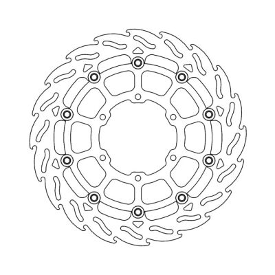 Moto-Master Flame series floating brake rotor
