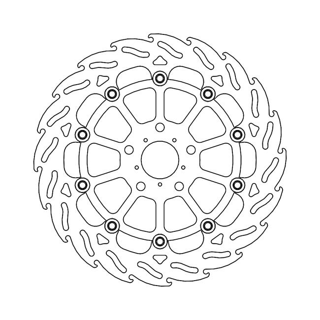 Moto-Master Flame series floating brake rotor
