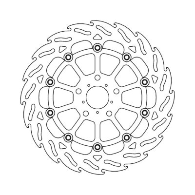 Moto-Master Flame series floating brake rotor