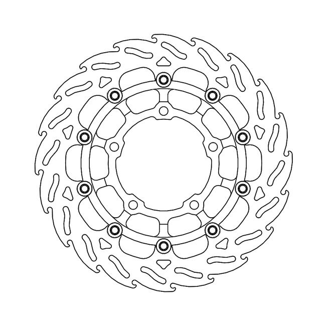 Moto-Master Flame series floating brake rotor