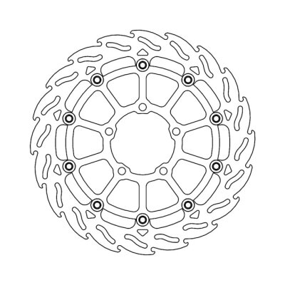 *6 DAYS EXTRA TRANSIT TIME* Moto-Master Flame series floating brake rotor