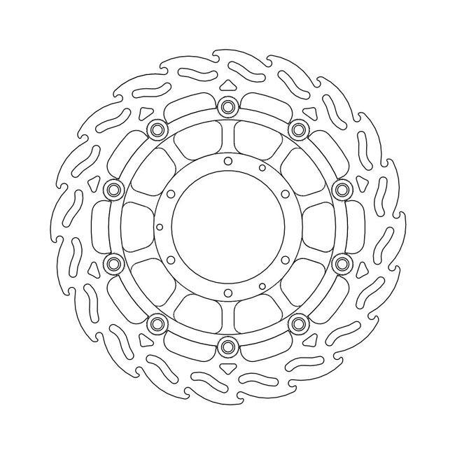 Moto-Master Flame series floating brake rotor