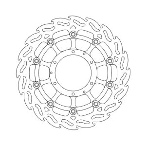 Moto-Master Flame series floating brake rotor