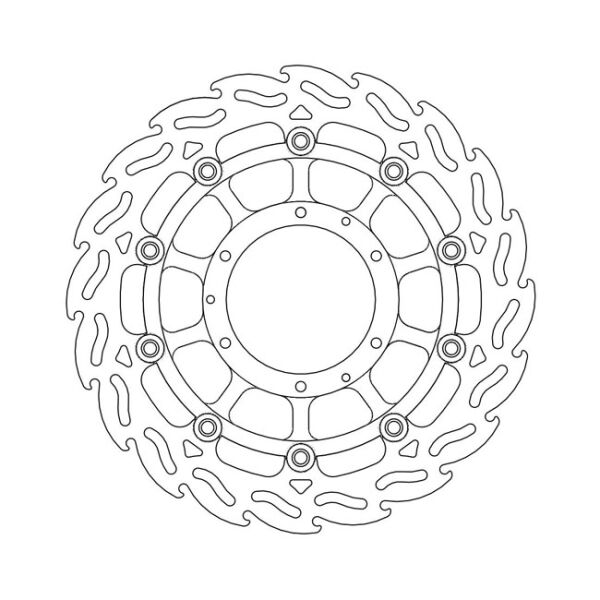 Moto-Master Flame series floating brake rotor