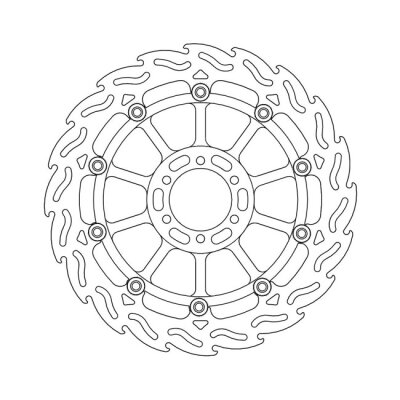 Moto-Master Flame series floating brake rotor