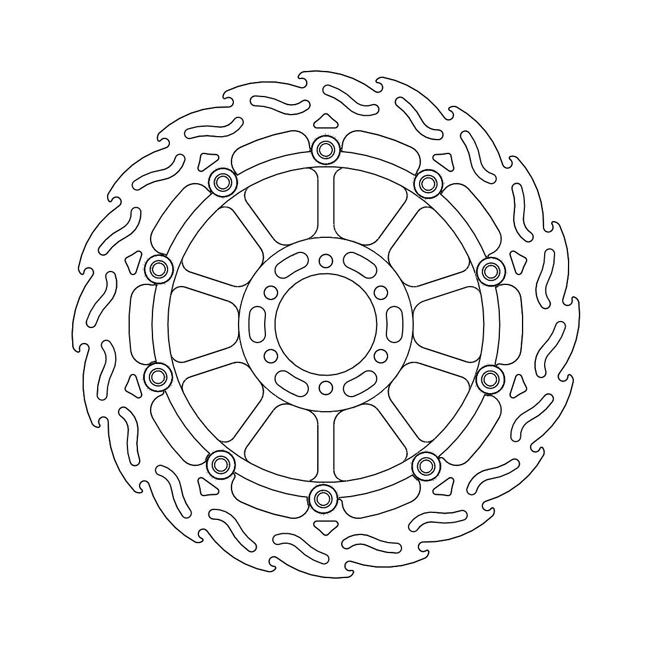 Moto-Master Flame series floating brake rotor
