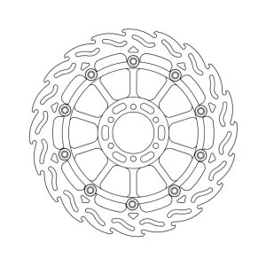 Moto-Master Flame series floating brake rotor