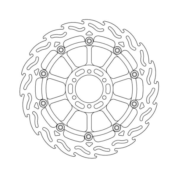 Moto-Master Flame series floating brake rotor