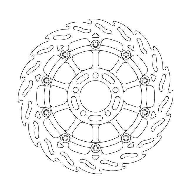 Moto-Master Flame series floating brake rotor