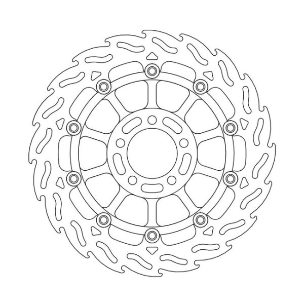 Moto-Master Flame series floating brake rotor