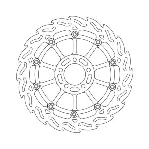 Moto-Master Flame series floating brake rotor