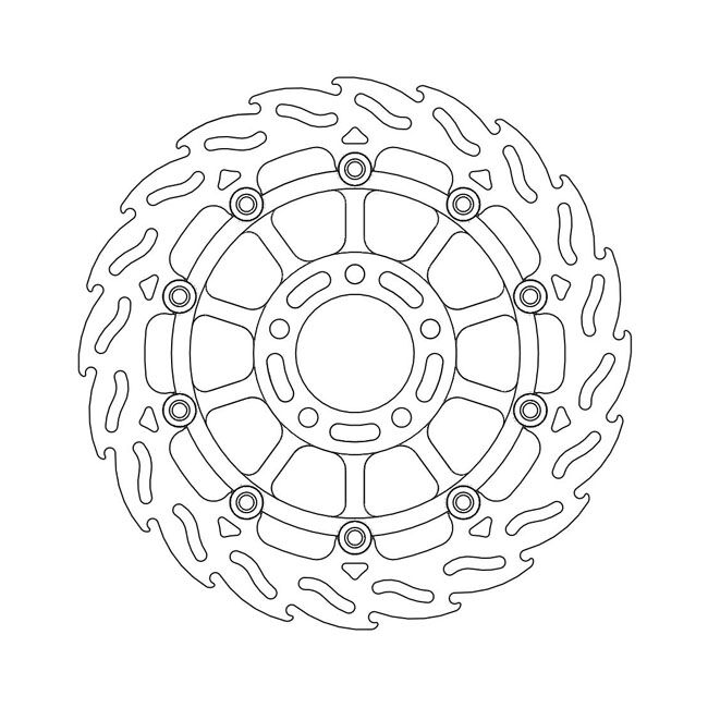 Moto-Master Flame series floating brake rotor