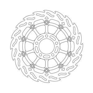 Moto-Master Flame series floating brake rotor