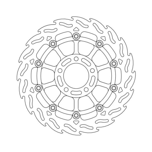 Moto-Master Flame series floating brake rotor