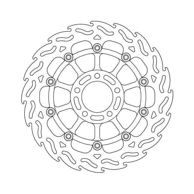 Moto-Master Flame series floating brake rotor