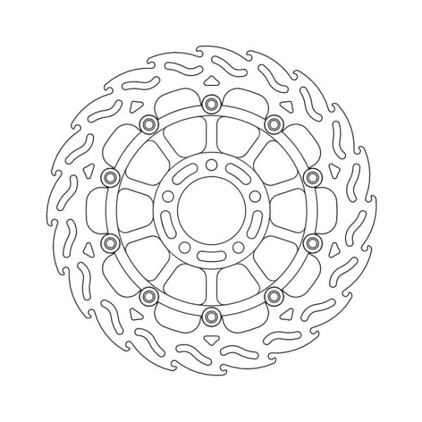Moto-Master Flame series floating brake rotor