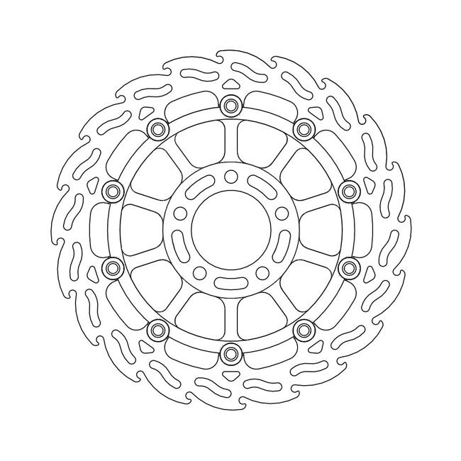 Moto-Master Flame series floating brake rotor