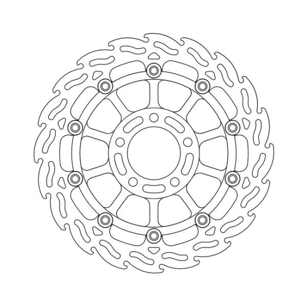 Moto-Master Flame series floating brake rotor