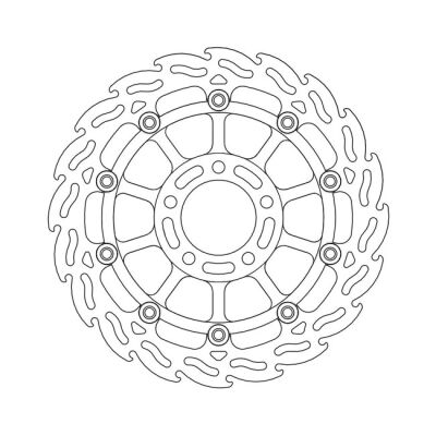 Moto-Master Flame series floating brake rotor