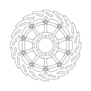 Moto-Master Flame series floating brake rotor