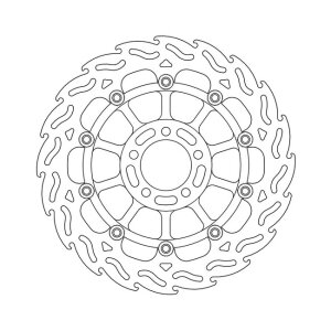 Moto-Master Flame series floating brake rotor