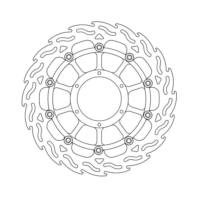 Moto-Master Flame series floating brake rotor