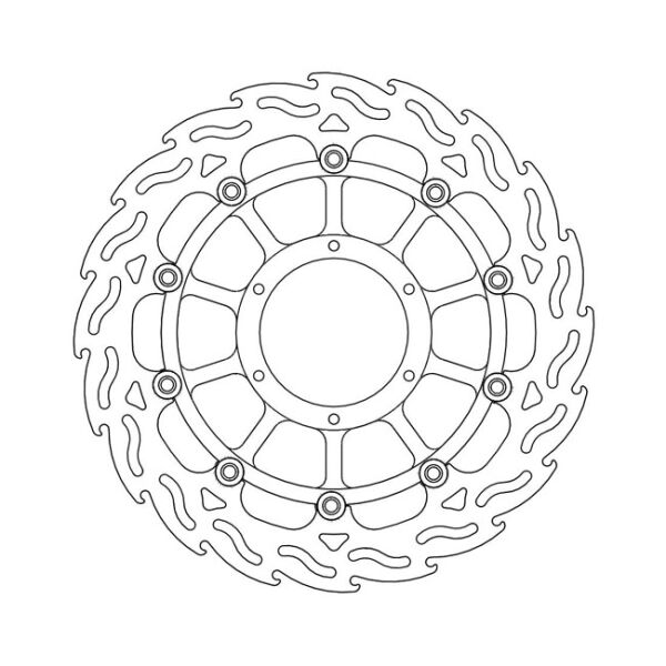 Moto-Master Flame series floating brake rotor