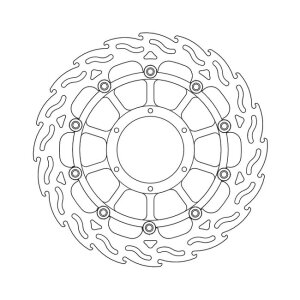 Moto-Master Flame series floating brake rotor