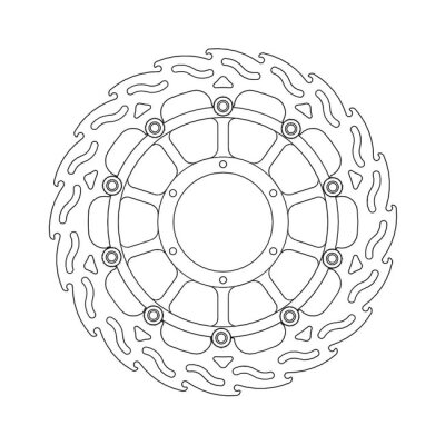 Moto-Master Flame series floating brake rotor