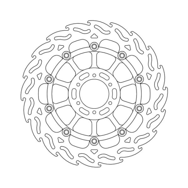 Moto-Master Flame series floating brake rotor