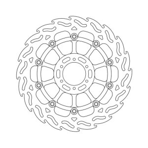 Moto-Master Flame series floating brake rotor