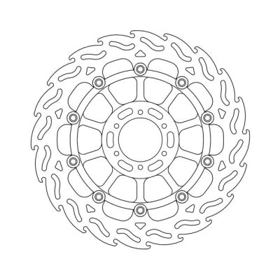 Moto-Master Flame series floating brake rotor