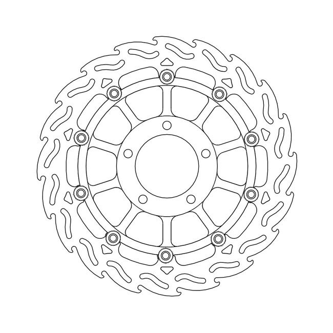Moto-Master Flame series floating brake rotor