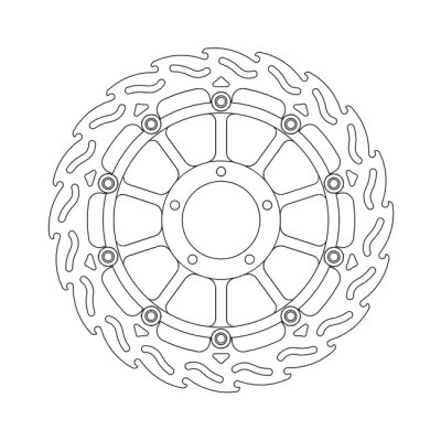 Moto-Master Flame series floating brake rotor