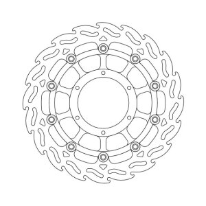 Moto-Master Flame series floating brake rotor