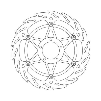 Moto-Master Flame series floating brake rotor