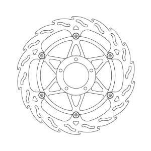 Moto-Master Flame series floating brake rotor