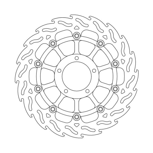 Moto-Master Flame series floating brake rotor