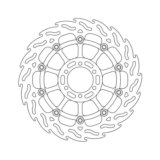 Moto-Master Flame series floating brake rotor