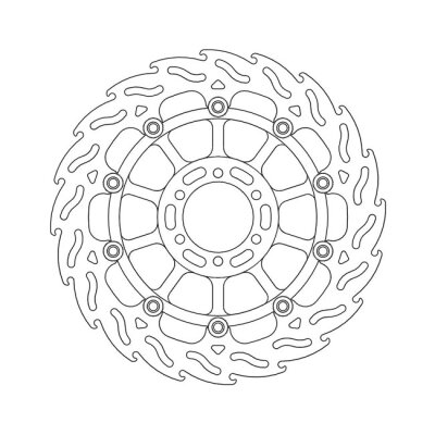 Moto-Master Flame series floating brake rotor