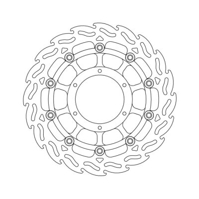 Moto-Master Flame series floating brake rotor