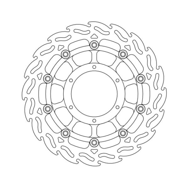 Moto-Master Flame series floating brake rotor