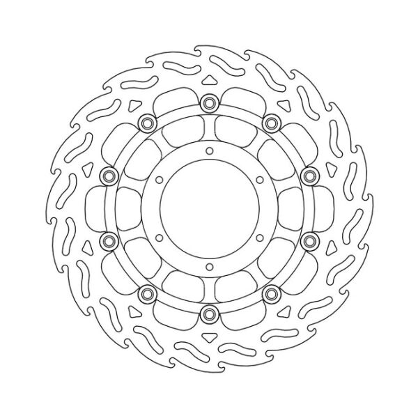 Moto-Master Flame series floating brake rotor