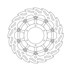 Moto-Master Flame series floating brake rotor