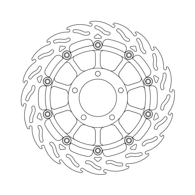 Moto-Master Flame series floating brake rotor