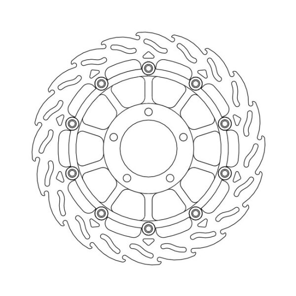 Moto-Master Flame series floating brake rotor