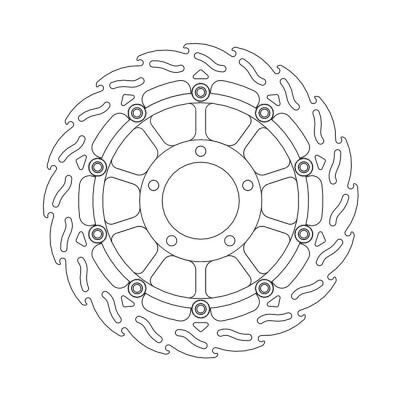 Moto-Master Flame series floating brake rotor