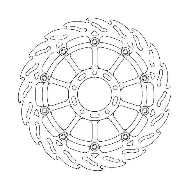 Moto-Master Flame series floating brake rotor