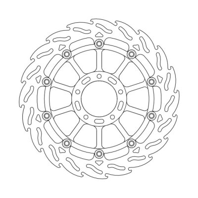 Moto-Master Flame series floating brake rotor