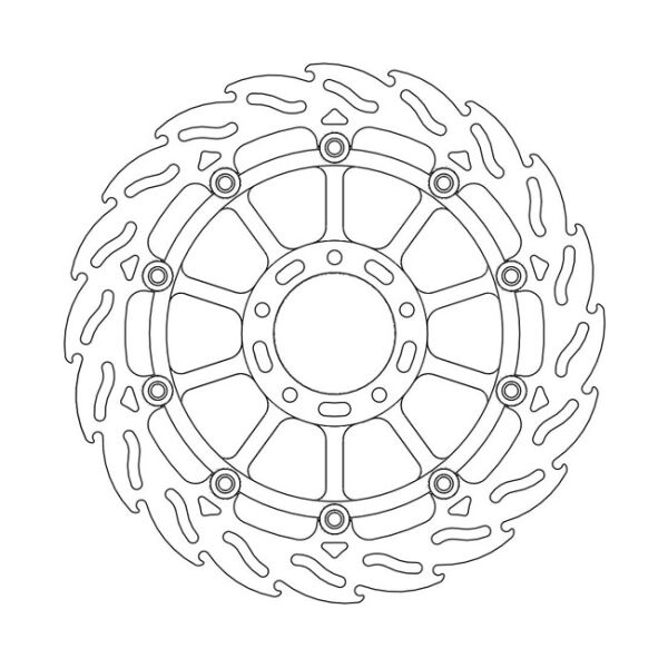 Moto-Master Flame series floating brake rotor
